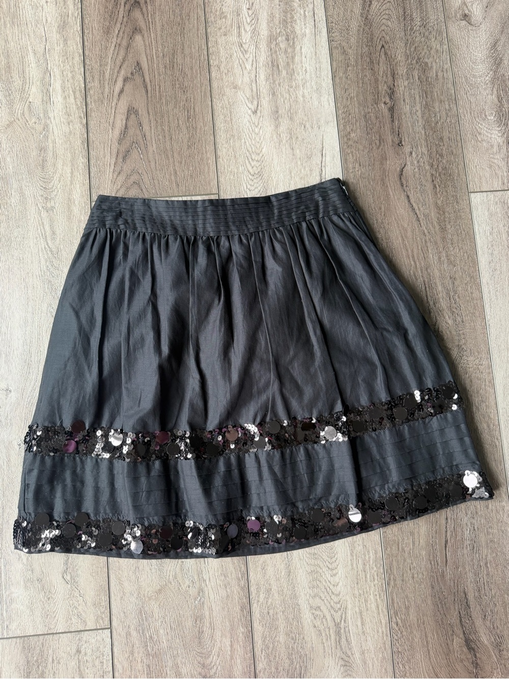 LOFT Black Sequin Mini Skirt- Summer Concert Ready!
